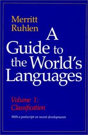Cover of: A guide to the world's languages by Merritt Ruhlen