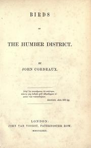 Cover of: Birds of the Humber District by John Cordeaux, John Cordeaux