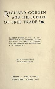 Cover of: Richard Cobden and the jubilee of free trade