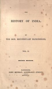 The history of India by Mountstuart Elphinstone