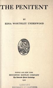 Cover of: The penitent by Edna Worthley Underwood