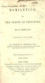 Cover of: Homiletics by Vinet, Alexandre Rodolphe