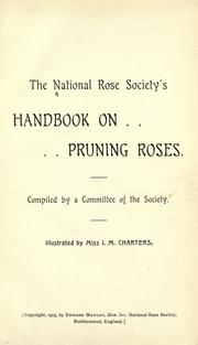 Cover of: The National Rose Society's handbook on pruning roses