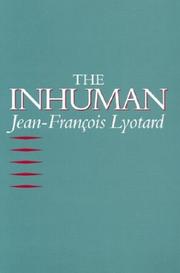 Cover of: The Inhuman by Jean-François Lyotard