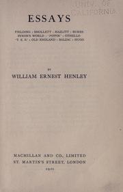 Cover of: Essays--Fielding by William Ernest Henley