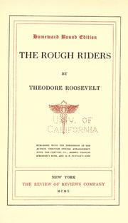 Cover of: The Rough Riders. by Theodore Roosevelt