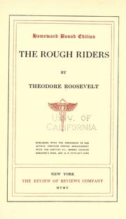 Cover of: The Rough Riders. by Theodore Roosevelt, Theodore Roosevelt