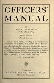 Cover of: Officers' manual by Moss, James A.