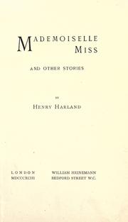 Cover of: Mademoiselle Miss, and other stories.