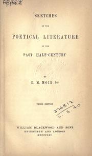 Cover of: Sketches of the poetical literature of the past half-century in six lectures.