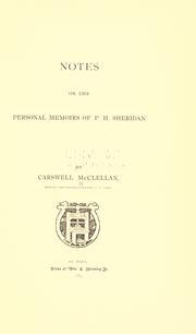 Cover of: Notes on the Personal memoirs of P. H. Sheridan
