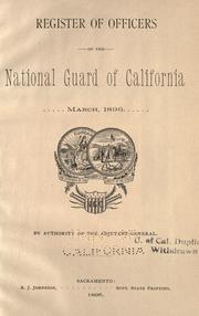 Cover of: Register of officers of the National Guard of California by California. Adjutant General's Office.