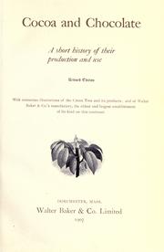 Cocoa and chocolate by Walter Baker & Company