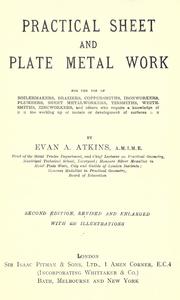 Cover of: Practical sheet and plate metal work by Evan Arthur Atkins