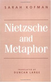 Cover of: Nietzsche and metaphor by Sarah Kofman