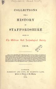 Cover of: Collections for a history of Staffordshire. 1914: History of Pirehill Hundred (Part 2)
