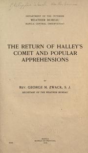 Cover of: The return of Halley's comet and popular apprehensions