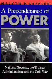 Cover of: A Preponderance of Power by Melvyn Leffler