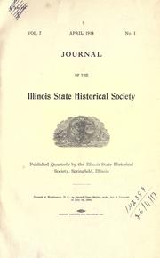 Cover of: Journal. by Illinois State Historical Society.