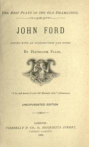Cover of: John Ford; ed. with introduction and notes