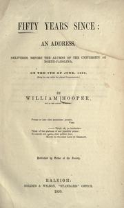 Cover of: Fifty years since by Hooper, William