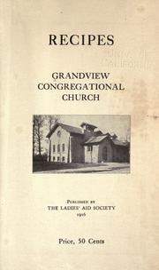 Cover of: Recipes, Grandview Congregational Church
