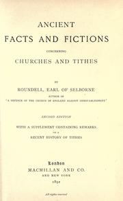 Cover of: Ancient facts and fictions concerning churches and tithes