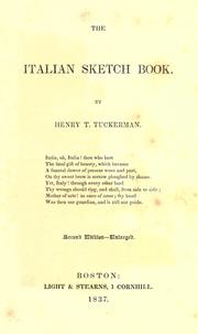 The Italian sketch book by Henry T. Tuckerman