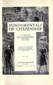 Cover of: Fundamentals of citizenship by Blough, Gideon Light