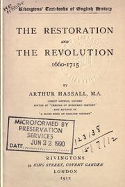 Cover of: The Restoration and the Revolution, 1660-1715