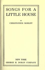 Cover of: Songs for a little house.