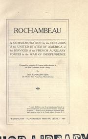 Rochambeau by United States. Congress. Joint Committee on the Library