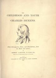 Cover of: The childhood and youth of Charles Dickens. by Langton, Robert, Langton, Robert