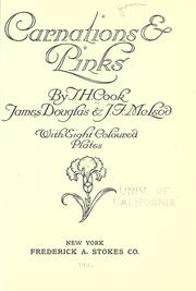 Cover of: Carnations & pinks by T. H. Cook