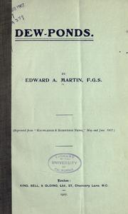 Dew-ponds by Edward Alfred Martin
