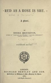 Cover of: Red as a rose is she by Rhoda Broughton, Rhoda Broughton