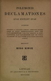 Cover of: Declamationes quae exstant duae by Antonius Polemo