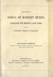 The principal songs of Robert Burns by Robert Burns