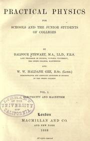 Cover of: Practical physics for schools and the junior students of colleges. by Balfour Stewart