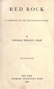 Cover of: Red Rock by Thomas Nelson Page