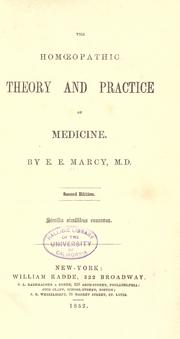 Cover of: The homoeopathic theory and practice of medicine