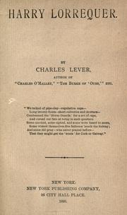 Cover of: Harry Lorrequer by Charles James Lever