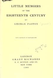 Little memoirs of the eighteenth century by George Paston