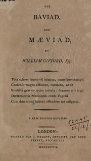 Cover of: The Baviad, and Maeviad. by William Gifford