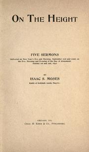 Cover of: On the height by Isaac S. Moses