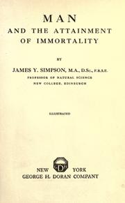 Cover of: Man and the  attainment of immortality