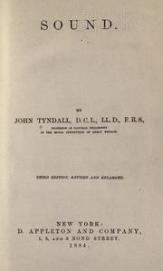 Cover of: Sound. by John Tyndall