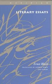 Cover of: Literary essays by Ernst Bloch