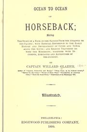 Ocean to ocean on horseback by Willard W. Glazier