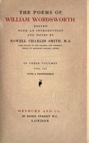 Cover of: The poems by William Wordsworth